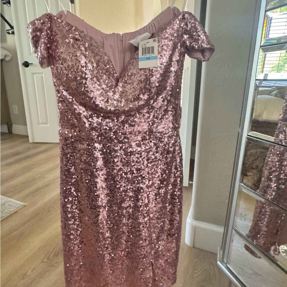 B Darlin Rose Sequin Dress NWT Sizes 3,5 - Picture 3 of 8